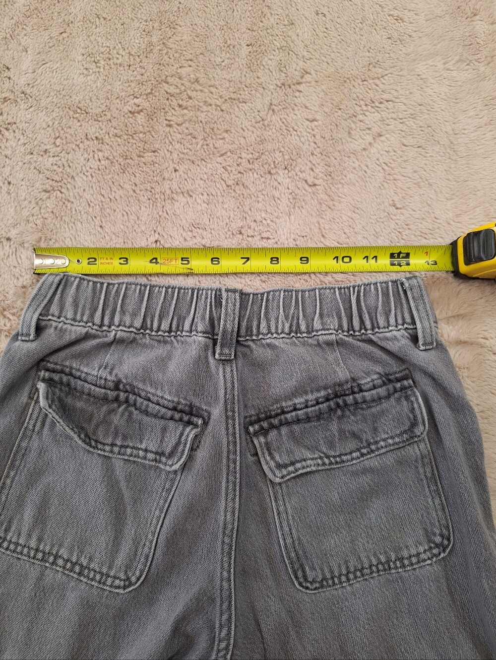 Aeropostale Mid-Rise Wide Leg Cargo Jeans Gray Denim XS - Picture 4 of 9